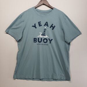 Life Is Good Mens Large Yeah Buoy Shirt Short Sleeve Crusher Tee Nautical
